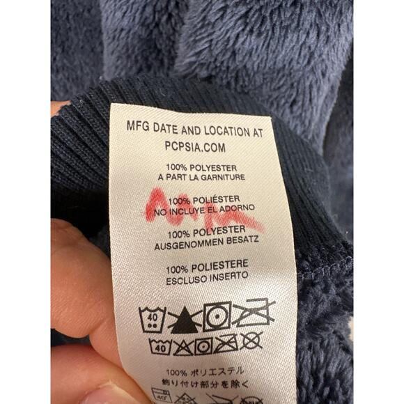 Patagonia Womens Teddy Fleece Double Sided Pullover Size Medium Navy Blue - Picture 11 of 11